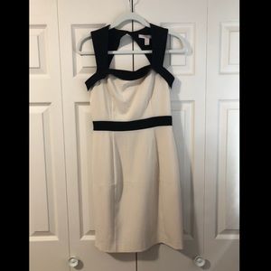 Cream dress with black detail